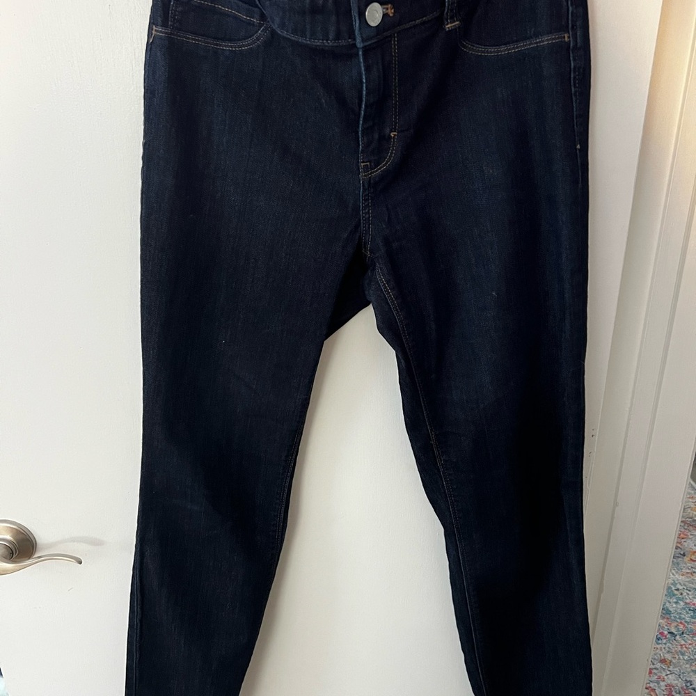 White House Black Market Dark Indigo Skinny Jeans - Picture 2 of 4